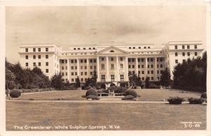 WHITE SULPHUR SPRINGS WV~THE GREENBRIER HOTEL~CUMMINS~REAL PHOTO POSTCARD 1951