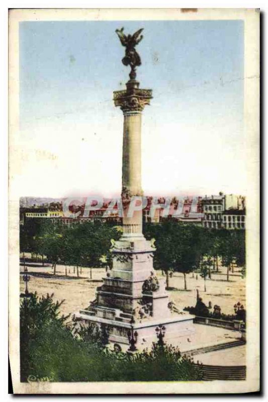 Old Postcard Bordeaux Gironde Place des Quinconces