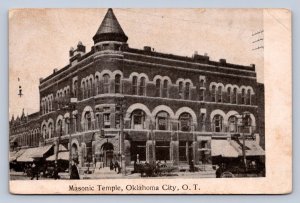J97/ Oklahoma City I.T. Postcard c1910 Masonic Temple Building 314