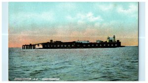 1908 Scene at Fort Sumter, Charleston South Carolina SC Antique Postcard