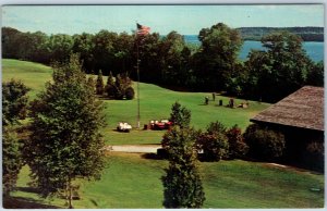 c1960s Peninsula State Park, WI Golf Course Eagle Harbor Ephraim Flag A378