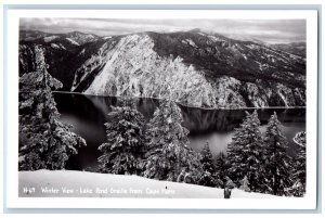 Lake Pend Oreille Idaho ID Postcard RPPC Photo Winter View From Cape Horn