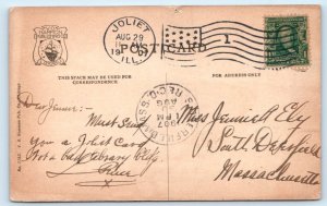 Public Library - JOLIET Illinois 1907 Postcard