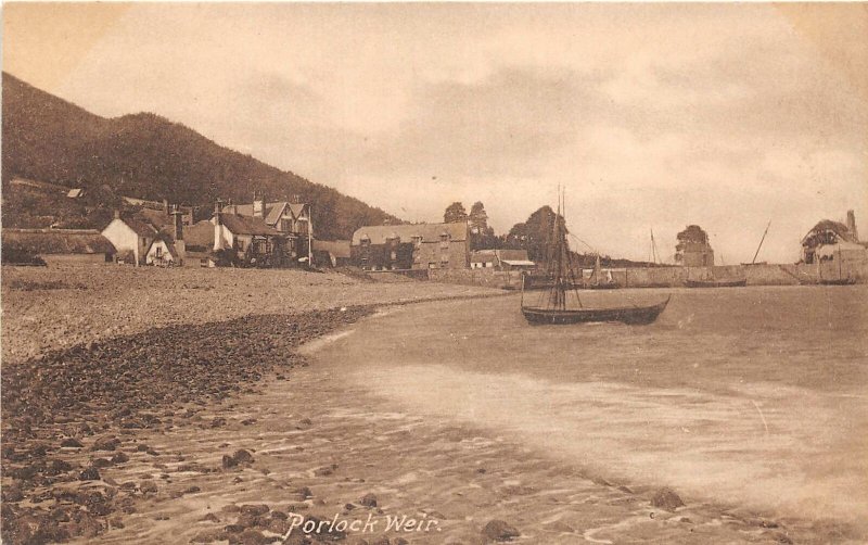 uk52677 porlock weir real photo uk Somerset