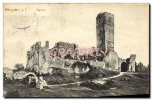 Old Postcard Konigstein F T Ruin