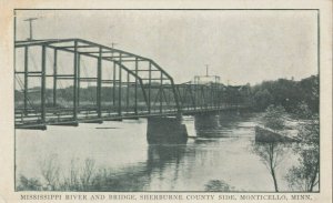 MONTICELLO, Minnesota, 1900-07, Mississippi River & Bridge