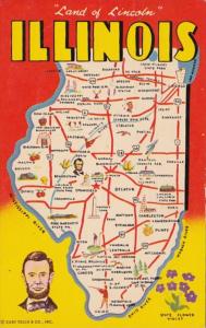 Map Of Illinois 1971