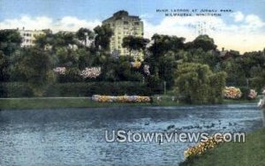 Duck Lagoon, Juneau Park - MIlwaukee, Wisconsin WI Postcard