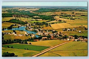 Prince Edward Island Canada Postcard Aerial View of Hunter River c1950's