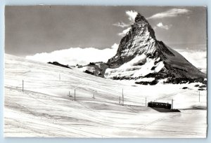 Switzerland Postcard Zermatt Matterhorn c1950's Unposted RPPC Photo