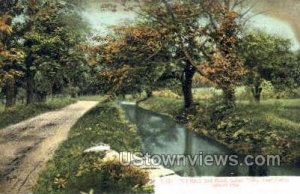 Mill Race & Road, Lake Mills - Cairo, New York NY Postcard