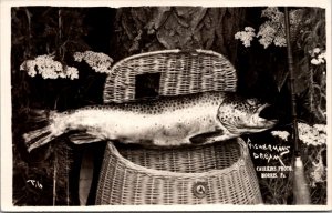 Real Photo Postcard A Fishermans Dream Catch in/near Morris, Pennsylvania