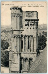 M-31463 Detail of one of the towers of the Church of the Trinity Caen France