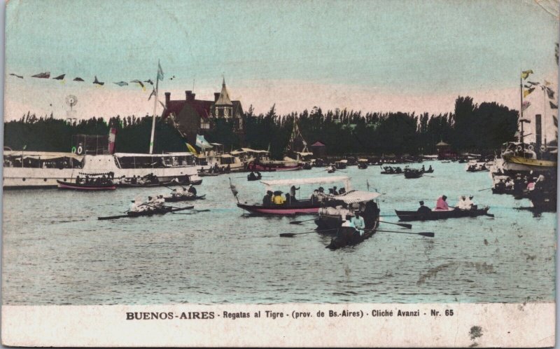 Argentina Buenos Aires Regatas al Tigre Vintage RPPC C053