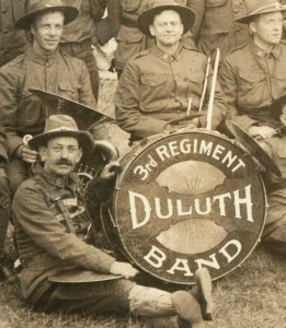 Duluth MINNESOTA RPPC 1914 3rd REGIMENT BAND National Guard Soldiers M.N.G. 