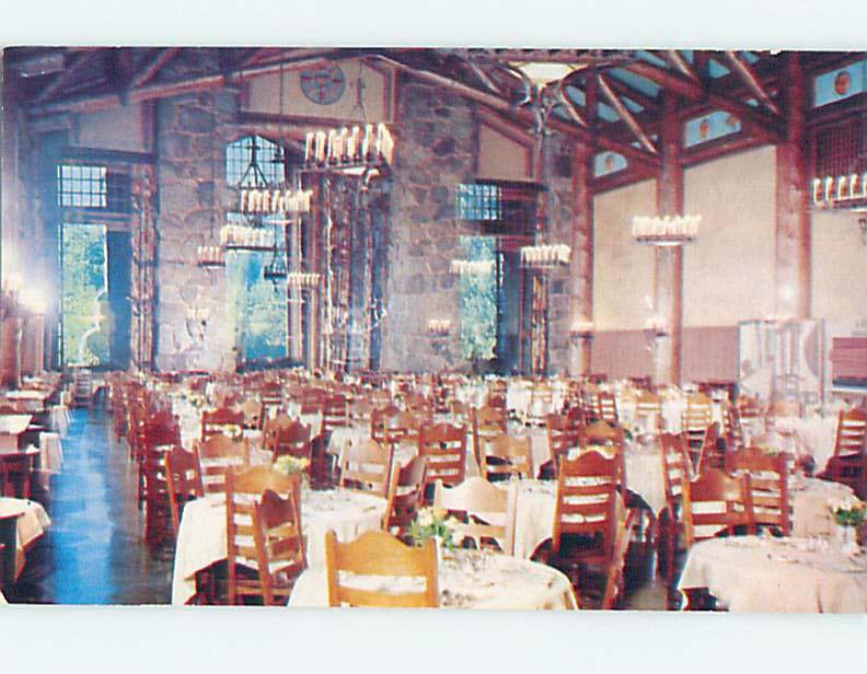 Dining Room At Hotel Restaurant Yosemite National Park California CA hs5404