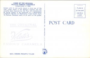 Postcard Home of the Original Velatis Famous Caramels Washington D.C.