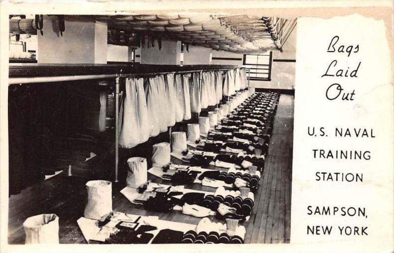 New York  Sampson  U.S. Navel Training Station Lockers for Inspection RPC