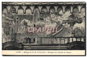 Postcard Old Lyon Basilica of Our Lady of Fourviere Mosaic of the Battle of L...