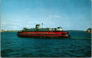 Staten Island Ferry,NY Richmond County New York Vintage Postcard