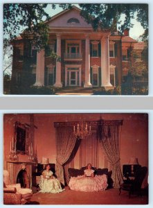 2 Postcards HOLLY SPRINGS, Mississippi MS ~ Interior MONTROSE Southern Belles