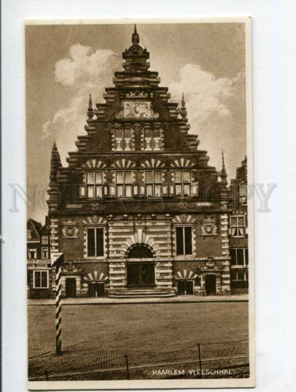 401316 HOLLAND HAARLEM Meat hall Vintage postcard