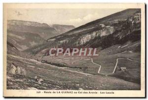 Old Postcard Route La Clusaz at the Col des Aravis laces