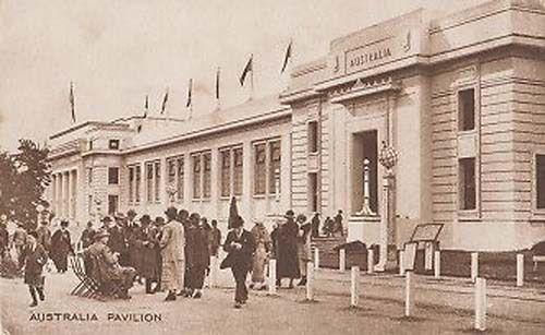 Australia Pavillion Antique Exhibition Gathering Postcard Mint