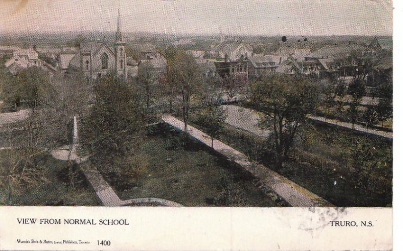 Postcard View Normal School Truro Nova Scotia Canada