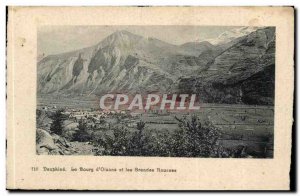 Dauphine Old Postcard The town of & # 39Oisans and large red