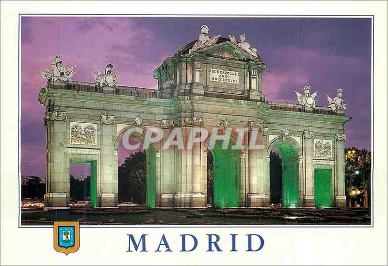 Postcard Modern Madrid Alcala Gate