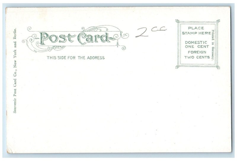 c1905 U.S. Post Office Charlotte North Carolina NC Unposted Postcard