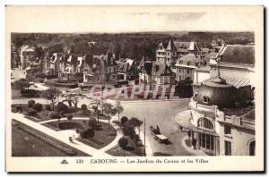 Cabourg Old Postcard The casino gardens and villas