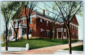 SOMERVILLE, Massachusetts  MA     CITY HALL  ca 1910s    Postcard