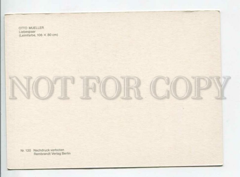 441848 Otto Mueller lovers Old german postcard