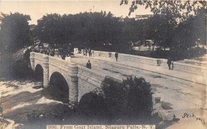 J38/ Niagara Falls New York RPPC Postcard c1910 From Goat Island Bridge 113