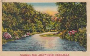 Nebraska Greetings From Ainsworth 1947