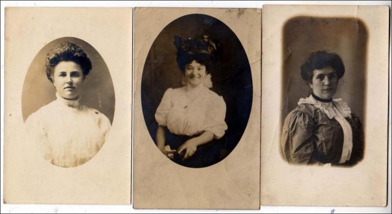 3 - RPPC, Women Cards