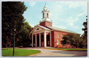 Wabash College Crawfordsville Indiana Grounds Chapel & Campus Landmark Postcard