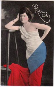 Russia - Woman Dressed in Flag