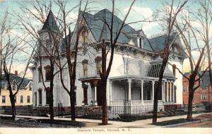 Hornell New York Masonic Temple Street View Antique Postcard K34900