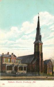 c1907 Postcard; Catholic Church, Frostburg MD Allegany County posted