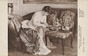 Societe Artistes-Tardieu-The Apples-Nude Woman~1912 French Photo Postcard