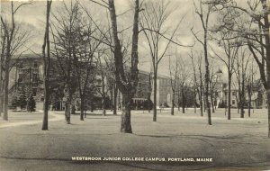 Vintage Postcard; Westbrook Junior College Campus, Portland ME Cumberland County