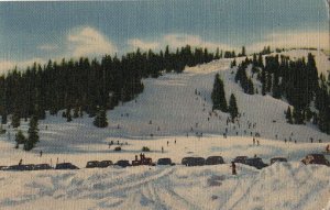 Postcard Skiers Summit Berthoud Pass Highway US 40 CO