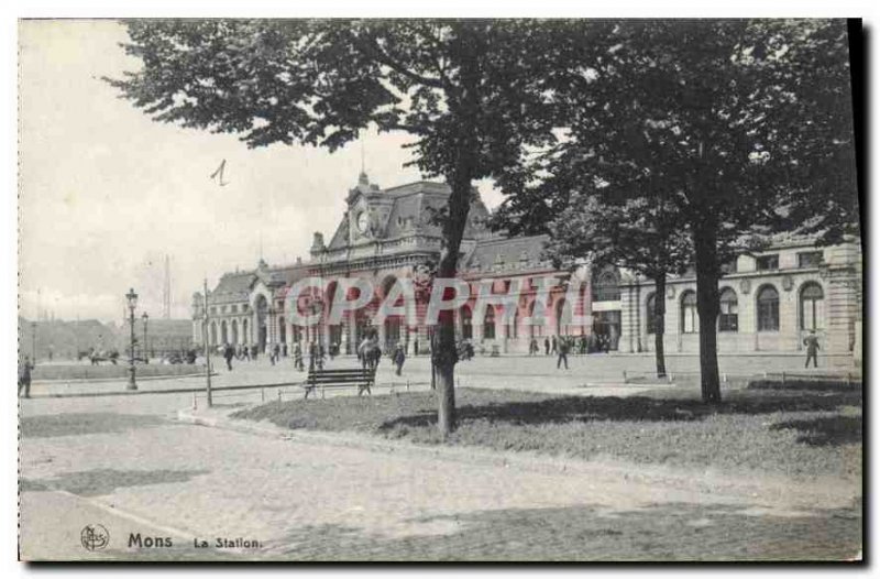 Old Postcard Mons Station