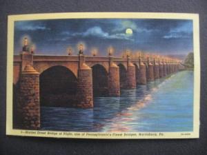PA - Harrisburg - MARKET ST BRIDGE at NIGHT