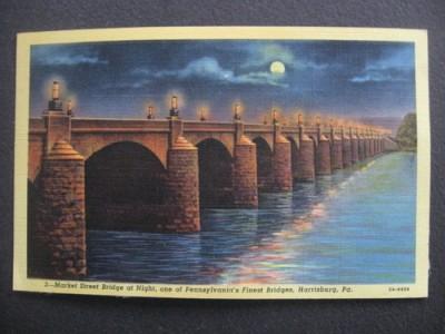 PA - Harrisburg - MARKET ST BRIDGE at NIGHT
