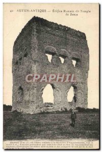 Old Postcard Autun Building Ancient Roman Temple of Janus says