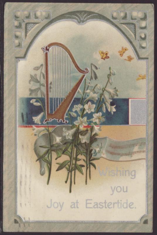 Joy at Easter,Harp,Flowers